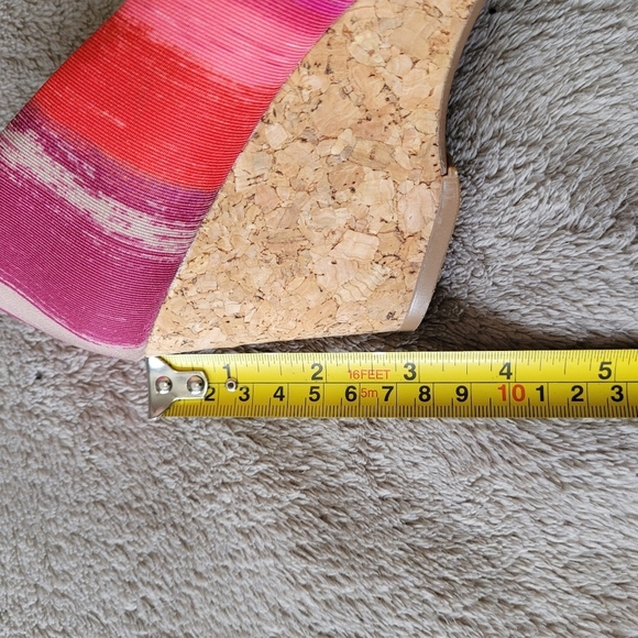 Alex Marie round toe striped cork wedges size 9.5 - Picture 13 of 13